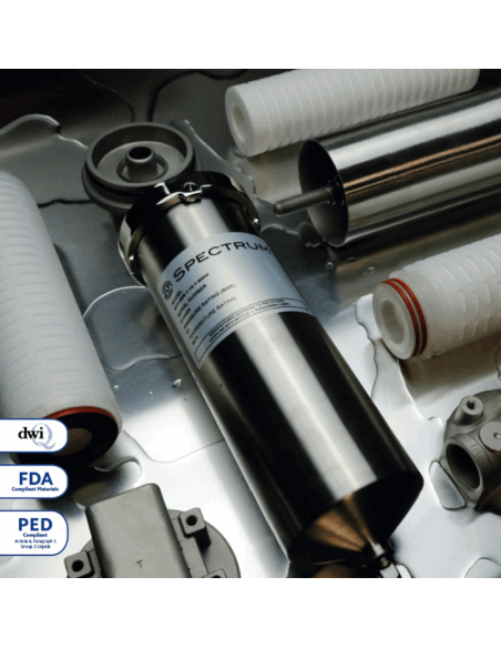 LOGEMENT SPECTRUM ACIER INOXYDABLE 1 CARTOUCHE CERTAIN (EFH-SBR-1-20-3/4)